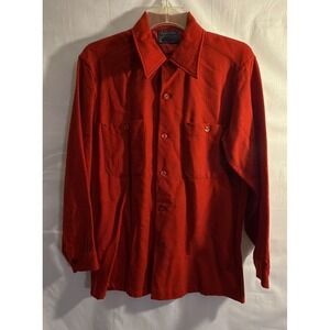 Vintage Pendleton 100% Pure Virgin Wool Men's Long Sleeve Button Up Medium